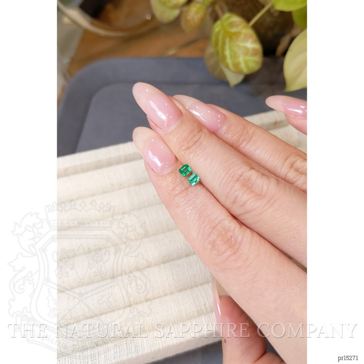 0.40 Ct.Tw. Emerald Pair from Afghanistan