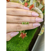 1.74&nbsp;Ct.Tw.Total Carat Weight Green (Lime Green) Peridot Pair from Pakistan Life Style