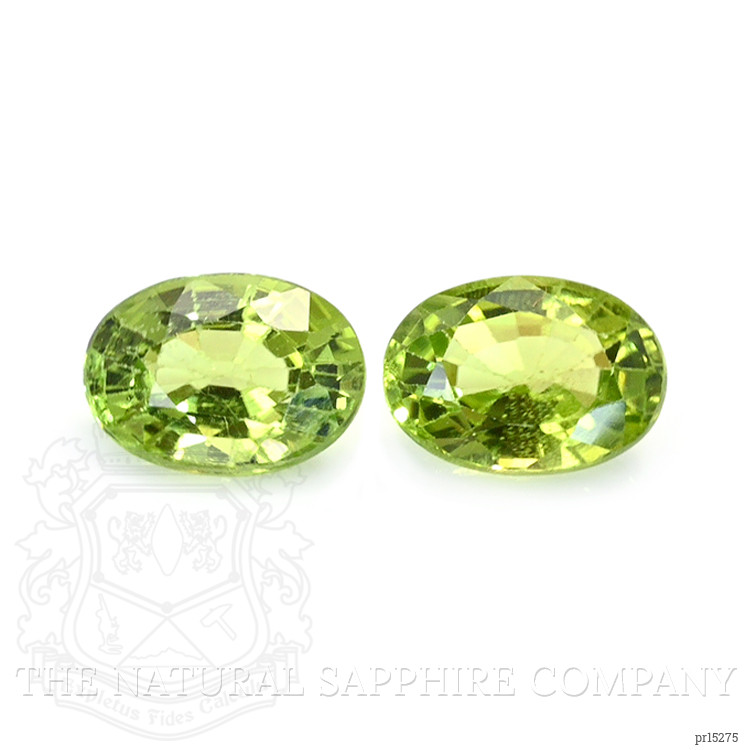 1.86 Ct.Tw. Green (Lime Green) Peridot Pair from Pakistan