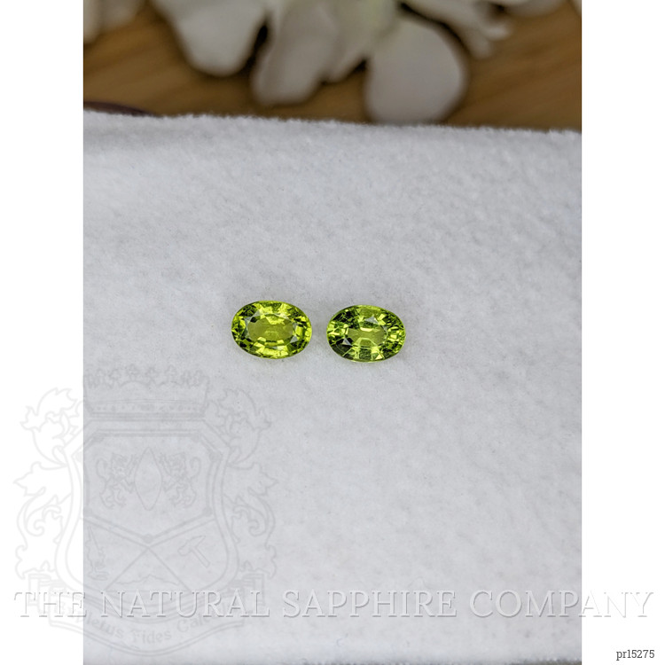 1.86 Ct.Tw. Green (Lime Green) Peridot Pair from Pakistan