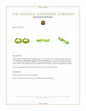 1.83 Ct.Tw.Total Carat Weight Green (Lime Green) Peridot Pair from Pakistan Appraisal