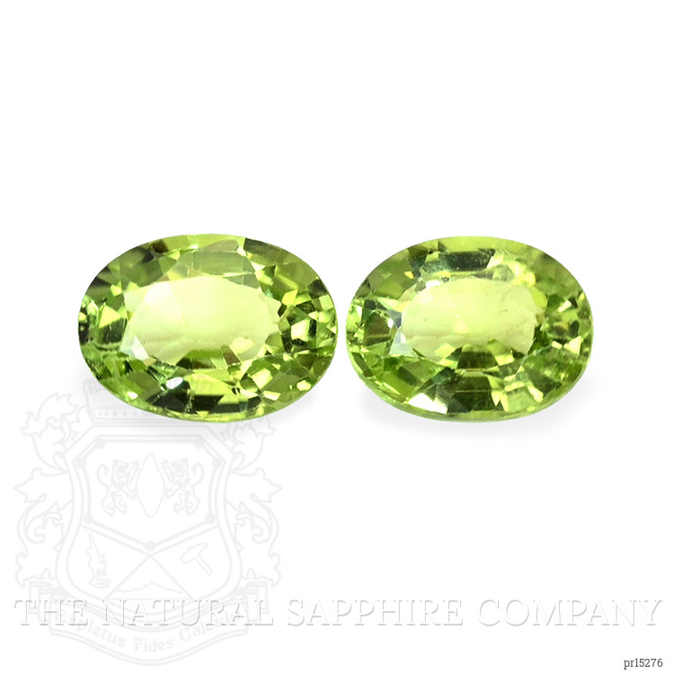 1.83 Ct.Tw. Green (Lime Green) Peridot Pair from Pakistan