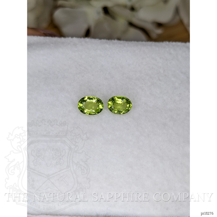 1.83 Ct.Tw. Green (Lime Green) Peridot Pair from Pakistan
