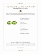 1.68 Ct.Tw.Total Carat Weight Green (Lime Green) Peridot Pair from Pakistan Scan Report