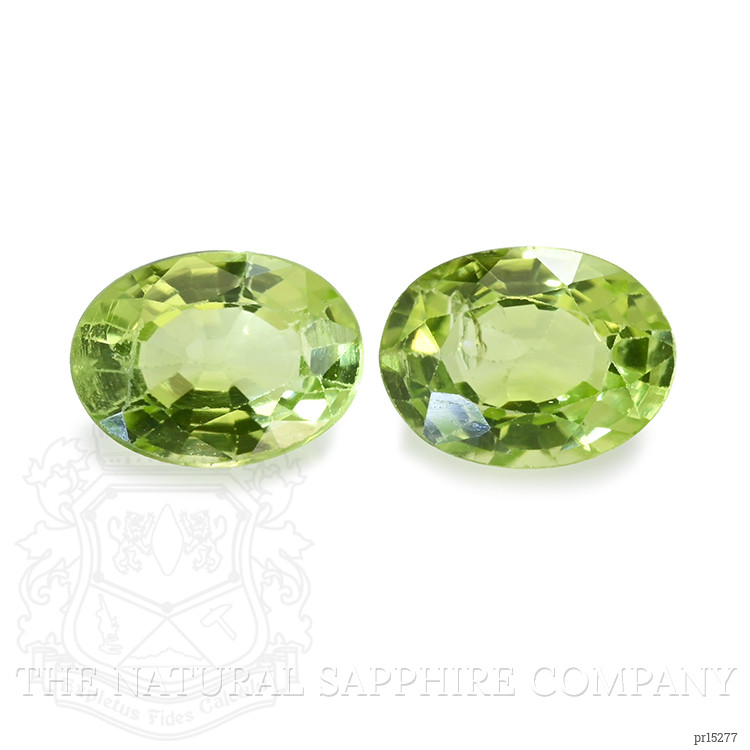1.68 Ct.Tw. Green (Lime Green) Peridot Pair from Ceylon (Sri Lanka)