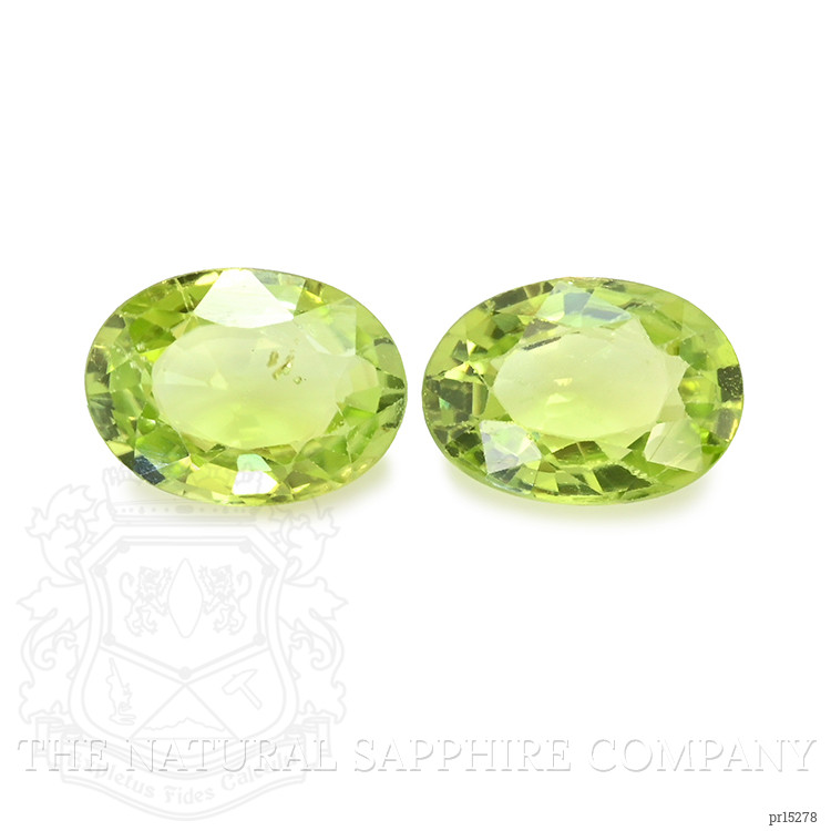 1.55 Ct.Tw. Green (Lime Green) Peridot Pair from Pakistan