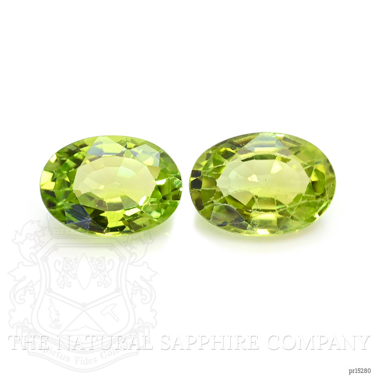1.59 Ct.Tw. Yellowish Green Peridot Pair from Brazil