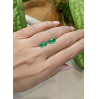 1.90 Ct.Tw.Total Carat Weight Emerald Pair from Zambia Life Style