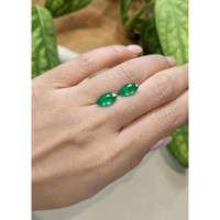 2.97&nbsp;Ct.Tw.Total Carat Weight Emerald Pair from Zambia Life Style