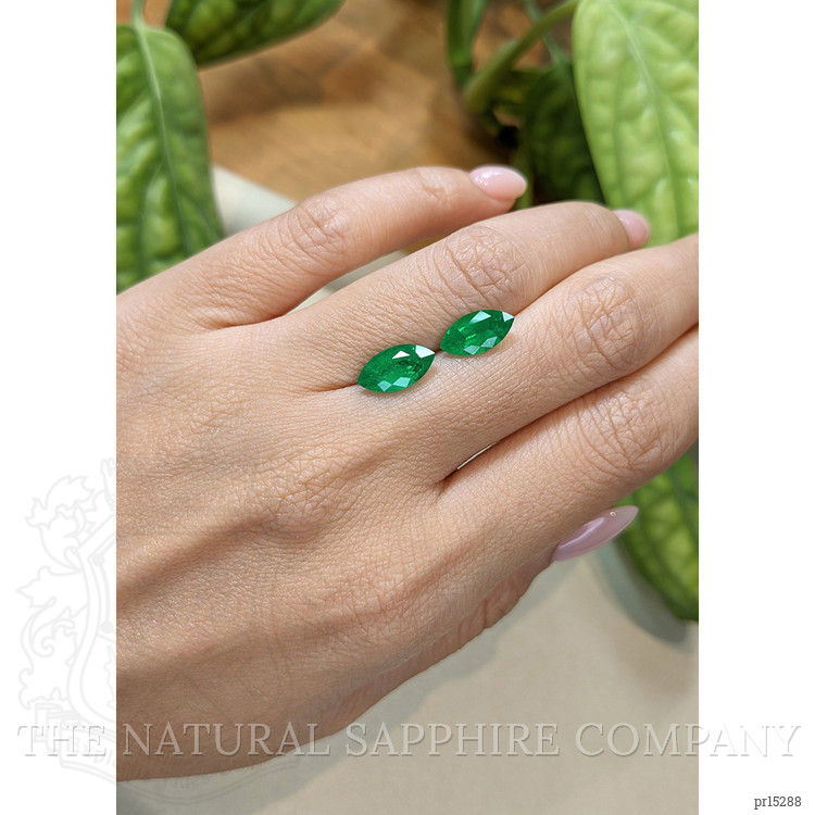 2.97 Ct.Tw. Emerald Pair from Zambia