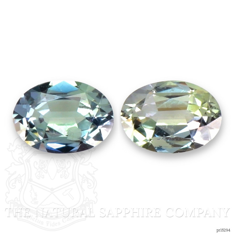 1.96 Ct.Tw. Bi Color (Peacock) Tanzanite Pair from Tanzania