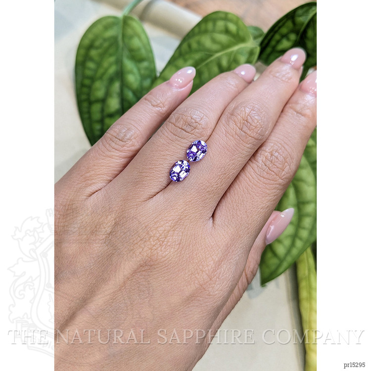 2.36 Ct.Tw. Violet Tanzanite Pair from Tanzania
