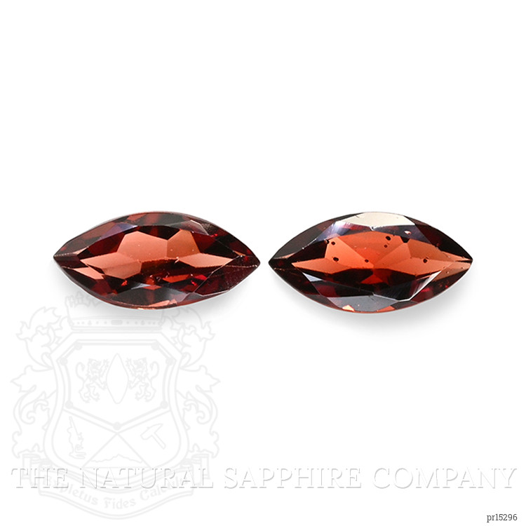 0.79 Ct.Tw. Orangish Red Garnet Pair from Ceylon (Sri Lanka)
