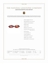 0.86 Ct.Tw.Total Carat Weight Orangish Red Garnet Pair from Ceylon (Sri Lanka) Scan Report