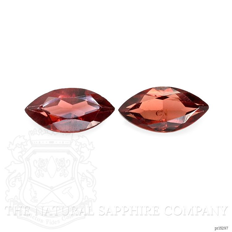 0.86 Ct.Tw. Orangish Red Garnet Pair from Ceylon (Sri Lanka)