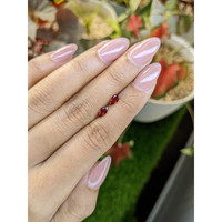 0.86&nbsp;Ct.Tw.Total Carat Weight Orangish Red Garnet Pair from Ceylon (Sri Lanka) Life Style