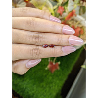 0.86&nbsp;Ct.Tw.Total Carat Weight Orangish Red Garnet Pair from Ceylon (Sri Lanka) Life Style