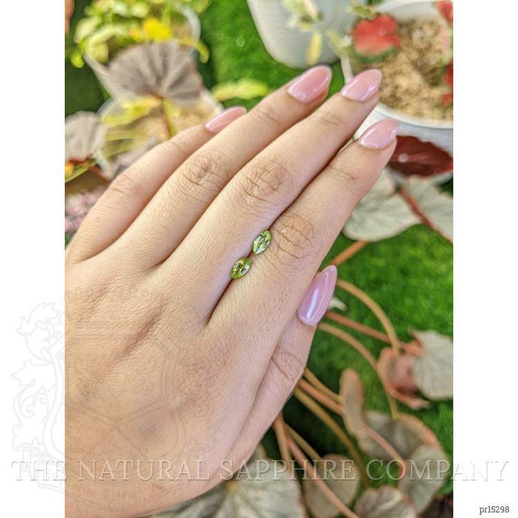 0.73 Ct.Tw. Yellowish Green Peridot Pair from Brazil