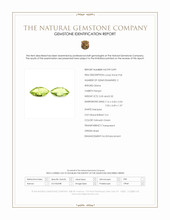 0.67 Ct.Tw.Total Carat Weight Yellowish Green Peridot Pair from Pakistan Scan Report