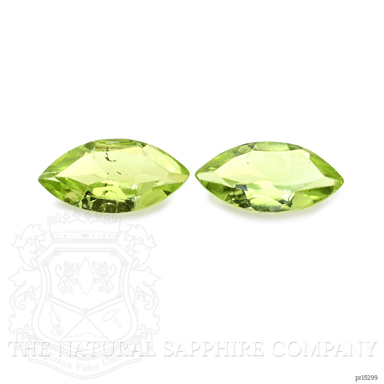 0.67 Ct.Tw. Yellowish Green Peridot Pair from Brazil
