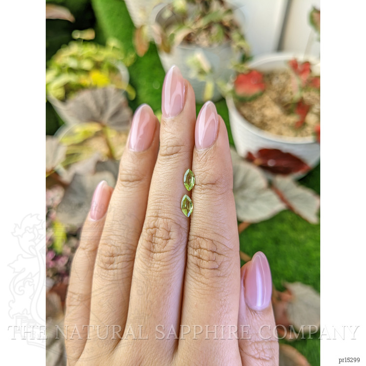 0.67 Ct.Tw. Yellowish Green Peridot Pair from Brazil