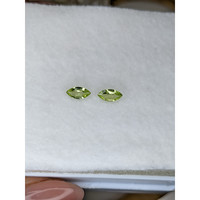 0.67&nbsp;Ct.Tw.Total Carat Weight Yellowish Green Peridot Pair from Brazil Life Style