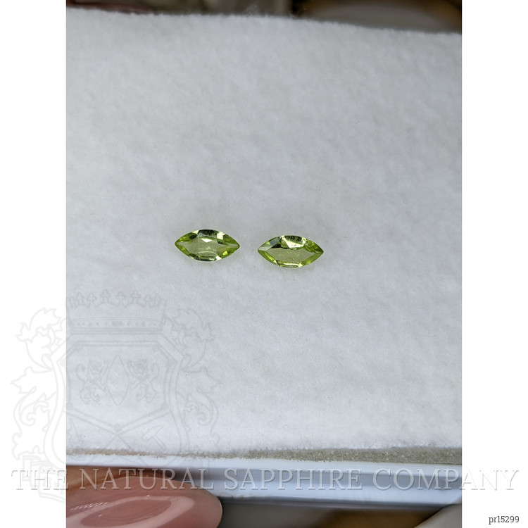 0.67 Ct.Tw. Yellowish Green Peridot Pair from Brazil