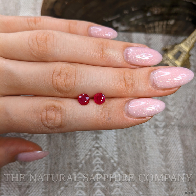 1.76 Ct.Tw. Pinkish Red Ruby Pair from Mozambique