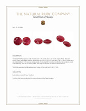 2.41&nbsp;Ct.Tw.Total Carat Weight Ruby Pair from Mozambique Appraisal