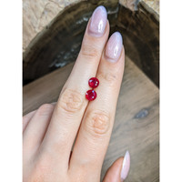 2.41&nbsp;Ct.Tw.Total Carat Weight Ruby Pair from Mozambique Life Style