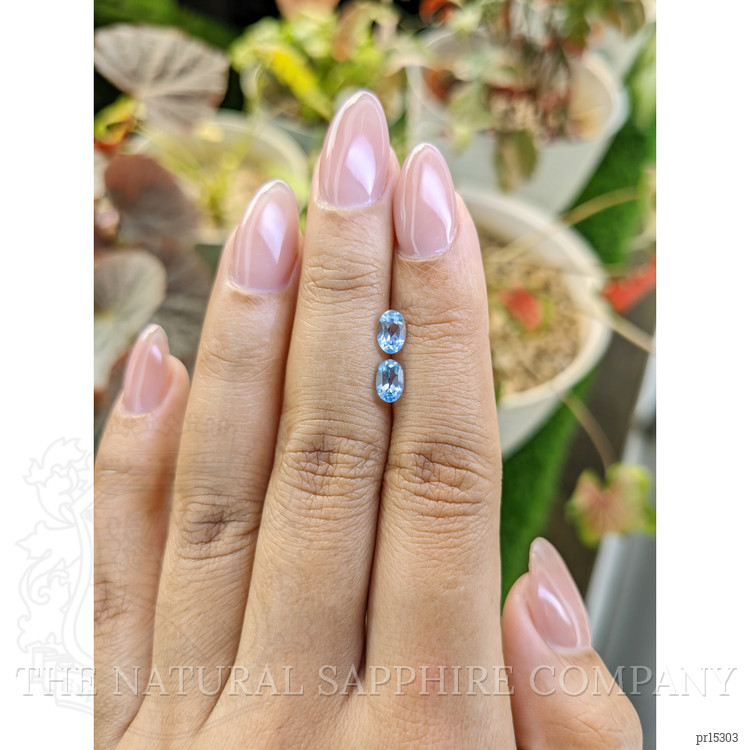 1.18 Ct.Tw. Sky Blue Topaz Pair from Brazil
