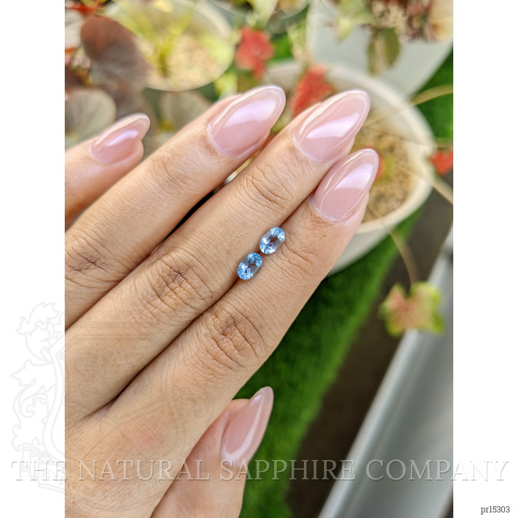 1.18 Ct.Tw. Sky Blue Topaz Pair from Brazil
