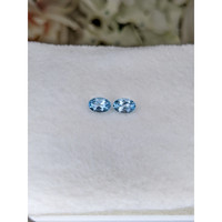 1.18 Ct.Tw.Total Carat Weight Sky Blue Topaz Pair from Brazil Life Style
