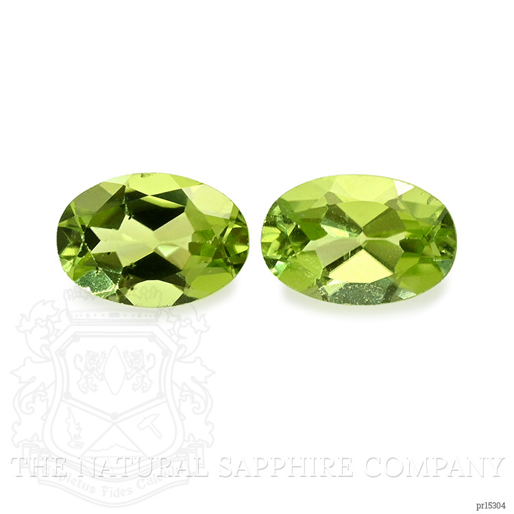 1.06 Ct.Tw. Yellowish Green Peridot Pair from Brazil