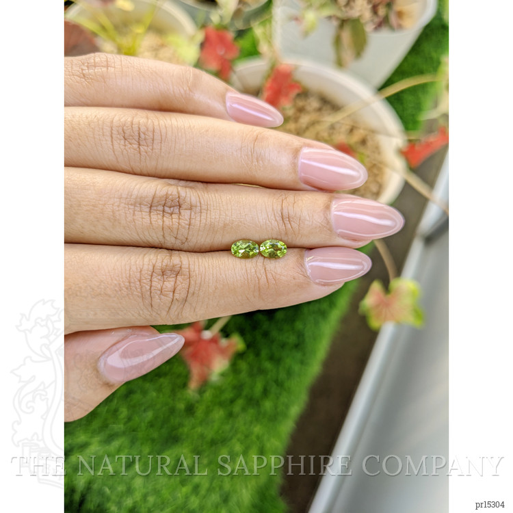 1.06 Ct.Tw. Yellowish Green Peridot Pair from Brazil