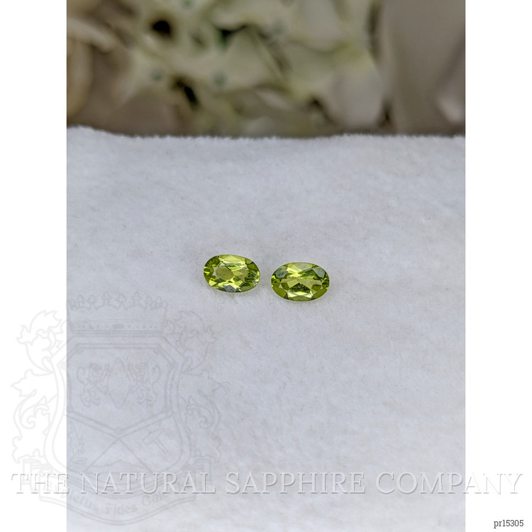 0.95 Ct.Tw. Yellowish Green Peridot Pair from Brazil