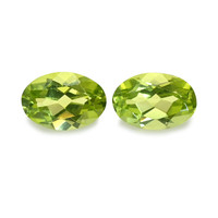 1.07 Ct.Tw.Total Carat Weight Yellowish Green Peridot Pair from Brazil Image