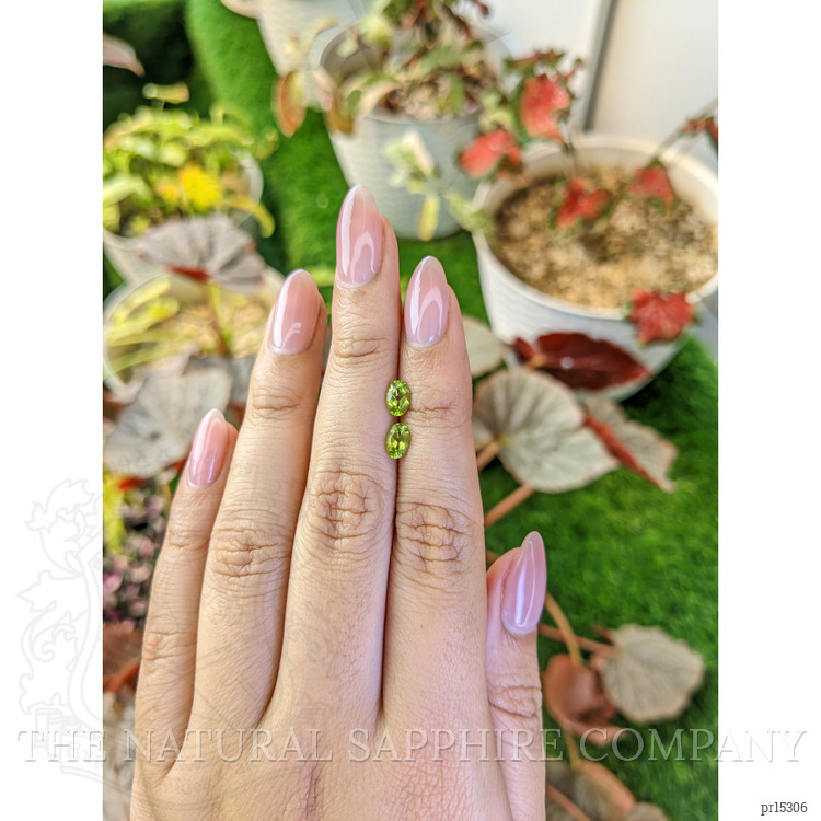 1.07 Ct.Tw. Yellowish Green Peridot Pair from Brazil