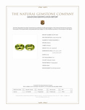 1.00&nbsp;Ct.Tw.Total Carat Weight Yellowish Green Peridot Pair from Brazil Scan Report