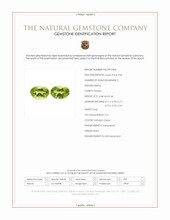 0.94&nbsp;Ct.Tw.Total Carat Weight Yellowish Green Peridot Pair from Brazil Scan Report
