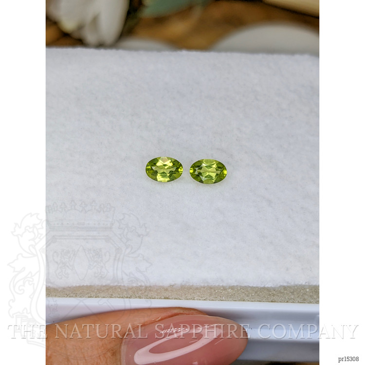 0.94 Ct.Tw. Yellowish Green Peridot Pair from Brazil