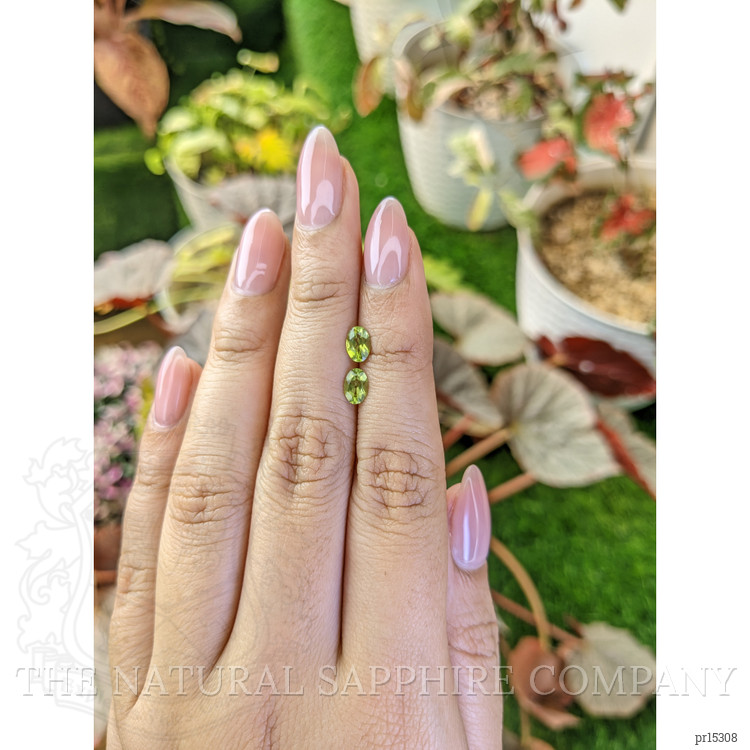 0.94 Ct.Tw. Yellowish Green Peridot Pair from Brazil