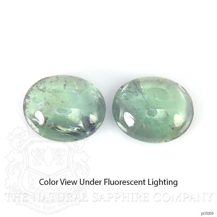 3.34 Ct.Tw. Cabochon Alexandrite Pair from Russia