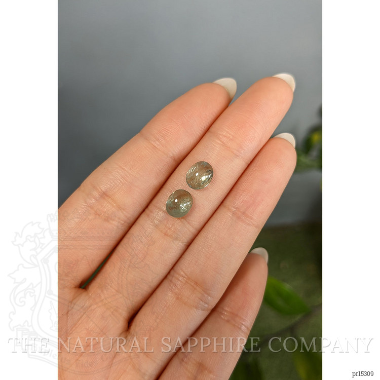 3.34 Ct.Tw. Cabochon Alexandrite Pair from Russia