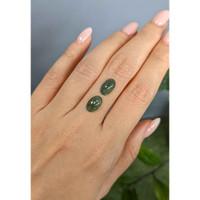 4.75 Ct.Tw.Total Carat Weight Cabochon Alexandrite Pair from Russia Life Style