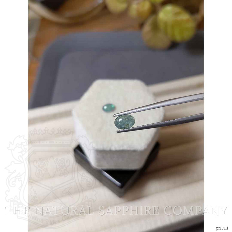 1.68 Ct.Tw. Cabochon Alexandrite Pair from Russia