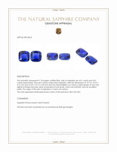 12.03 Ct.Tw.Total Carat Weight Blue Sapphire Pair from Ceylon (Sri Lanka) Appraisal