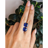 12.03&nbsp;Ct.Tw.Total Carat Weight Blue Sapphire Pair from Ceylon (Sri Lanka) Life Style