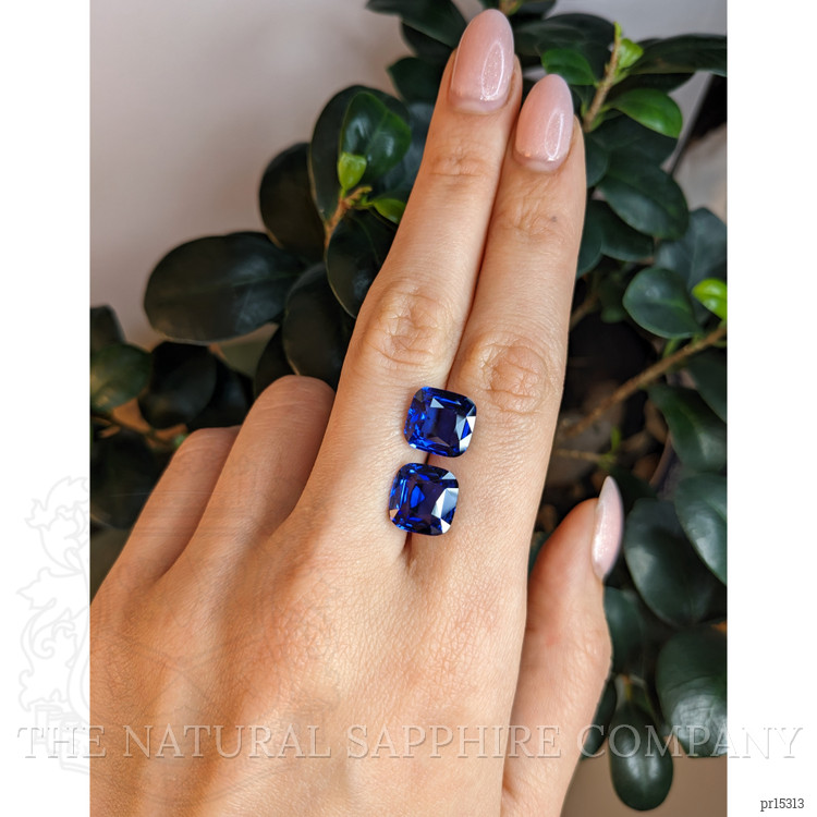 12.03 Ct.Tw. Blue Sapphire Pair from Ceylon (Sri Lanka)