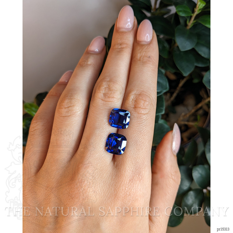 12.03 Ct.Tw. Blue Sapphire Pair from Ceylon (Sri Lanka)